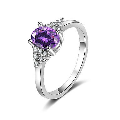Cubic zirconia rings hollow, copper, fashion jewelry dark blue, purple, dark green wedding engagement party birthday party