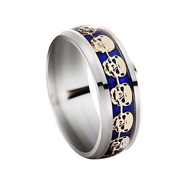 Rings, classic skull, leisure, everyday party rock silver jewelry