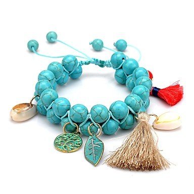 Neutral turquoise beads bracelet turquoise bracelet jewelry leaf