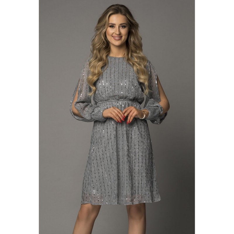 Gray Sequin Split Sleeve Midi Dress - from category Midi Dresses (Dsipark.com | Best Online Shopping Website for Discounted Deals)