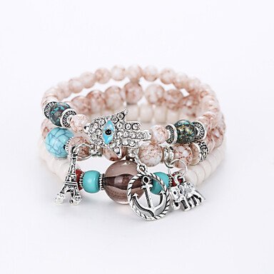 Beads layered beads stackable jewelry bracelets
