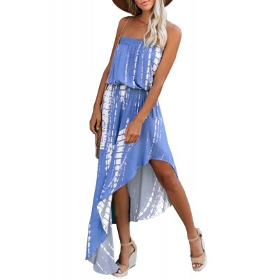 Marine Strapless Tie Dye Asymmetrical Dress - from category Maxi Dresses (Dsipark.com | Best Online Shopping Website for Discounted Deals)
