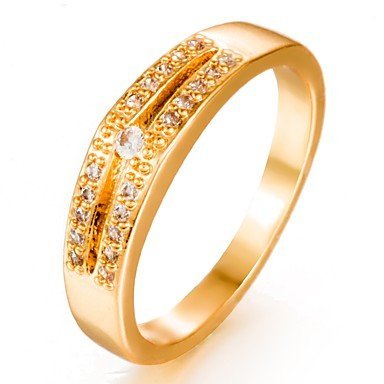 Geometric cubic zirconia rings, fashion jewelry wedding gift
