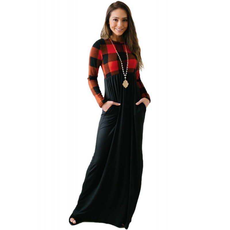 Black Buffalo Print Top Long Maxi Dress - from category Maxi Dresses (Dsipark.com | Best Online Shopping Website for Discounted Deals)