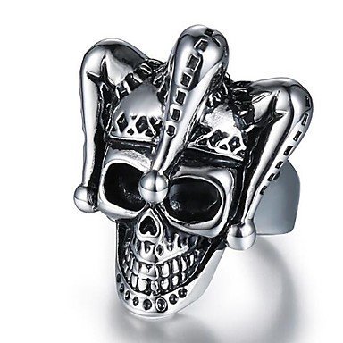 Retro-style ring ring titanium steel skeleton retro, punk jewelry black Halloween