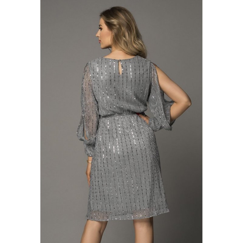 Gray Sequin Split Sleeve Midi Dress - from category Midi Dresses (Dsipark.com | Best Online Shopping Website for Discounted Deals)