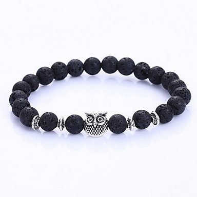 Men bracelet natural stone bracelet jewelry owl