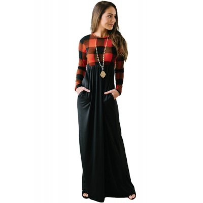 Black Buffalo Print Top Long Maxi Dress - from category Maxi Dresses (Dsipark.com | Best Online Shopping Website for Discounted Deals)