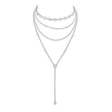 Women layered necklace long necklace wrapped necklace simple necklace jewelry