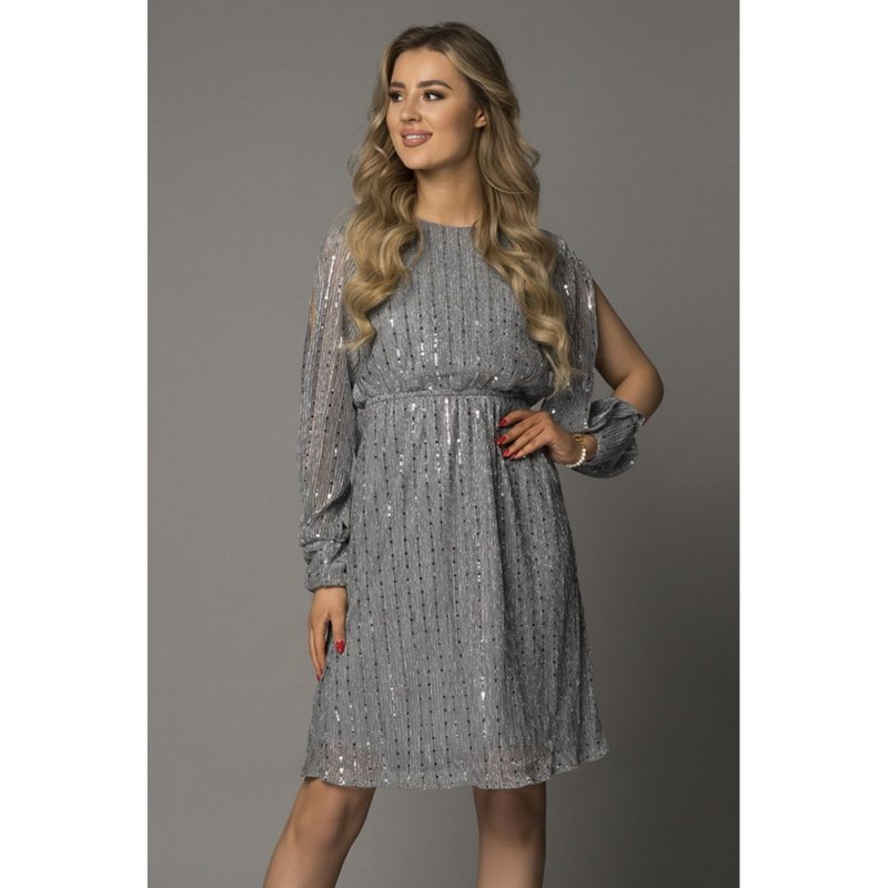 Gray Sequin Split Sleeve Midi Dress - from category Midi Dresses (Dsipark.com | Best Online Shopping Website for Discounted Deals)