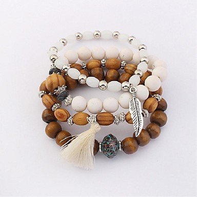 Bead Bracelet female layered leaf retro fashion jewelry multilayer