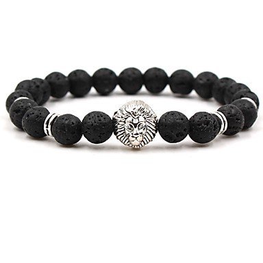 Men bracelet natural stone beaded bracelet animal jewelry
