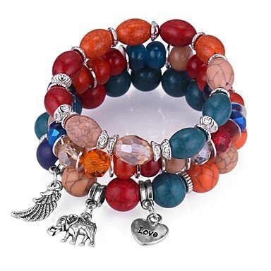 Bead Bracelet female heart bracelet retro fashion jewelry