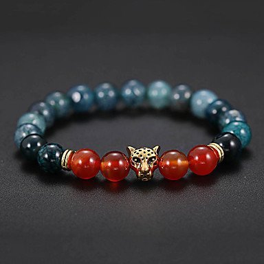 Men fashion agate natural stone jewelry bracelet