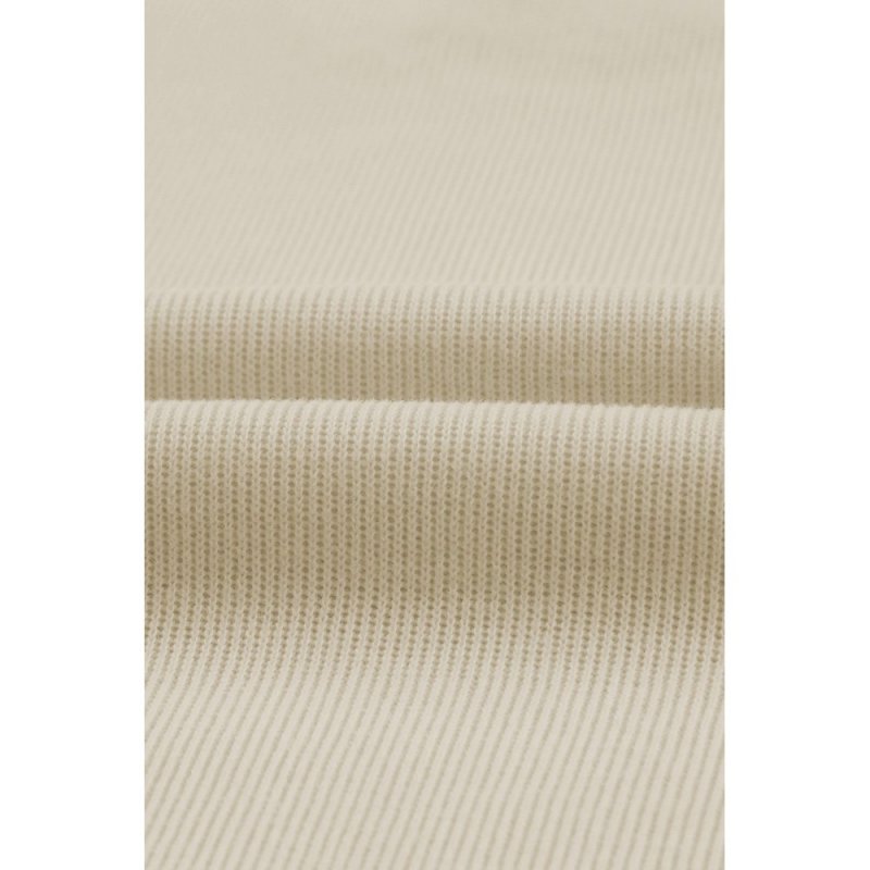 Beige Crisscross Neck Ribbed Knit Top - from category Long Sleeve Tops (Dsipark.com | Best Online Shopping Website for Discounted Deals)