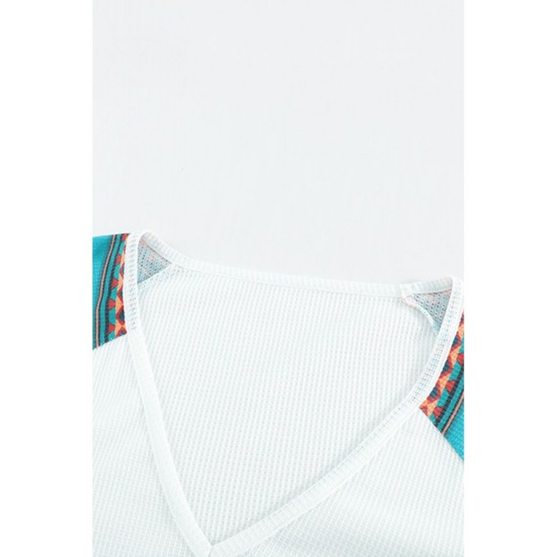 Western Aztec Geometric Feather Horse Blouse - from category Long Sleeve Tops (Dsipark.com | Best Online Shopping Website for Discounted Deals)
