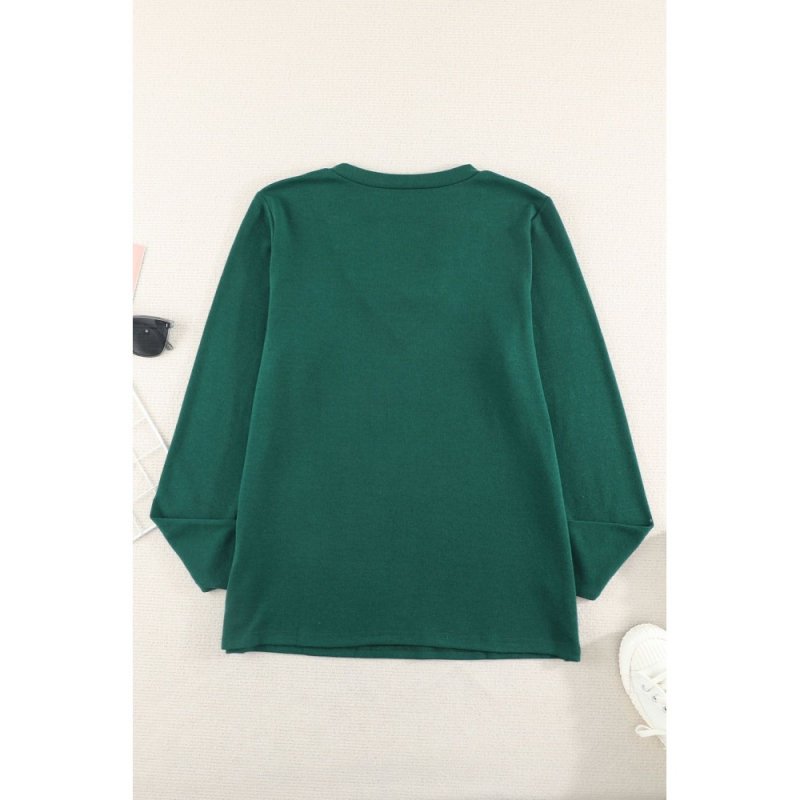 Criss Cross V Neck Long Sleeve Top - from category Long Sleeve Tops (Dsipark.com | Best Online Shopping Website for Discounted Deals)