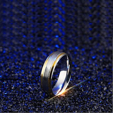 Twine ring, simple wave titanium steel silver wedding party engagement party Section