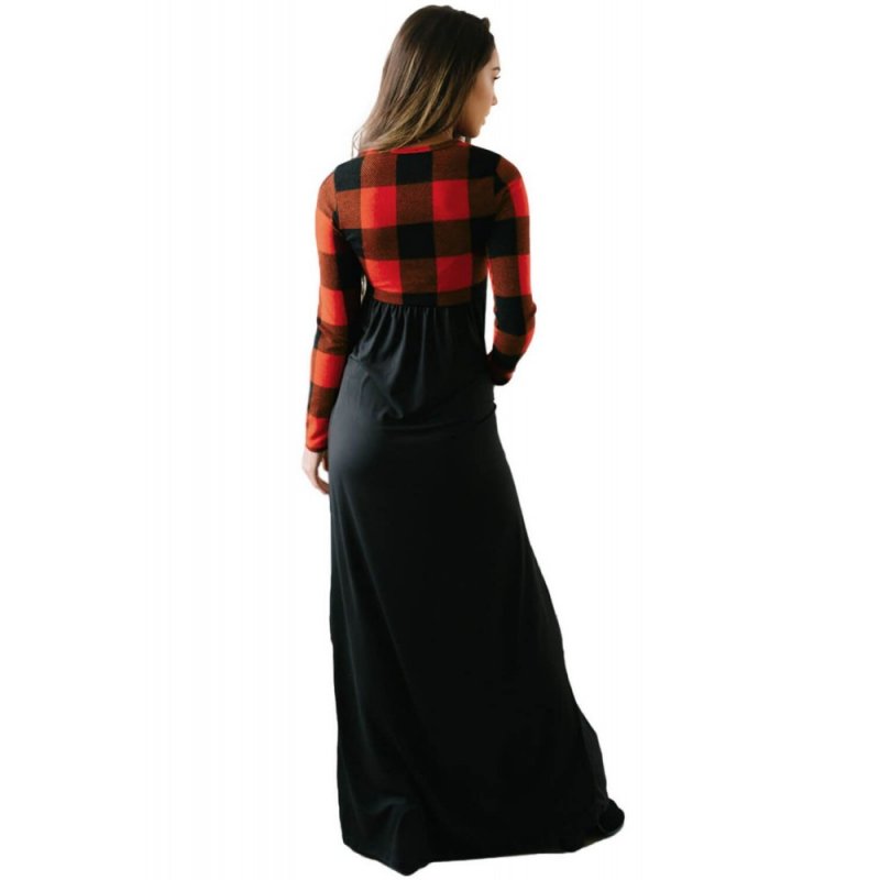 Black Buffalo Print Top Long Maxi Dress - from category Maxi Dresses (Dsipark.com | Best Online Shopping Website for Discounted Deals)