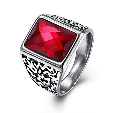 Retro-style ring ring titanium steel creative retro, punk silver daily