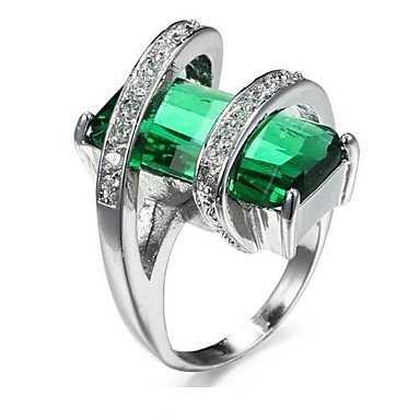 Ring Engagement Ring, copper, diamond, silver, simple, classic jewelery green, glass